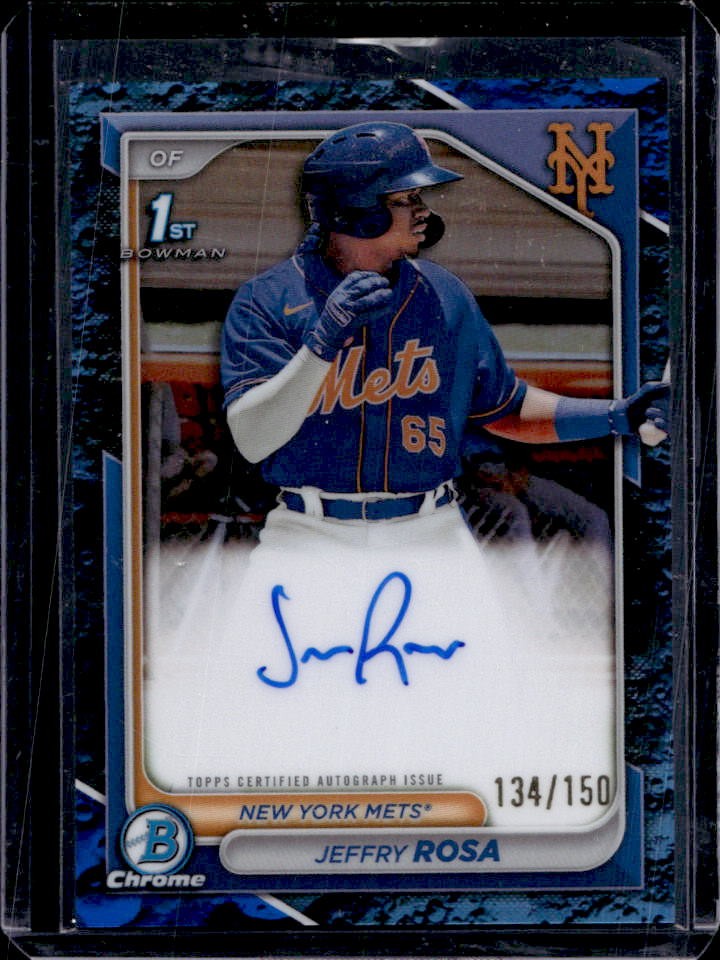 2024 Bowman Jeffry Rosa Chrome Auto Blue Lunar Refractor 1st #134/150