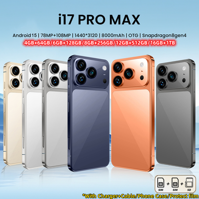 NEW i17 Pro Max 16+1TB 8000mAh 7.3-inch 5G Android Phone Global