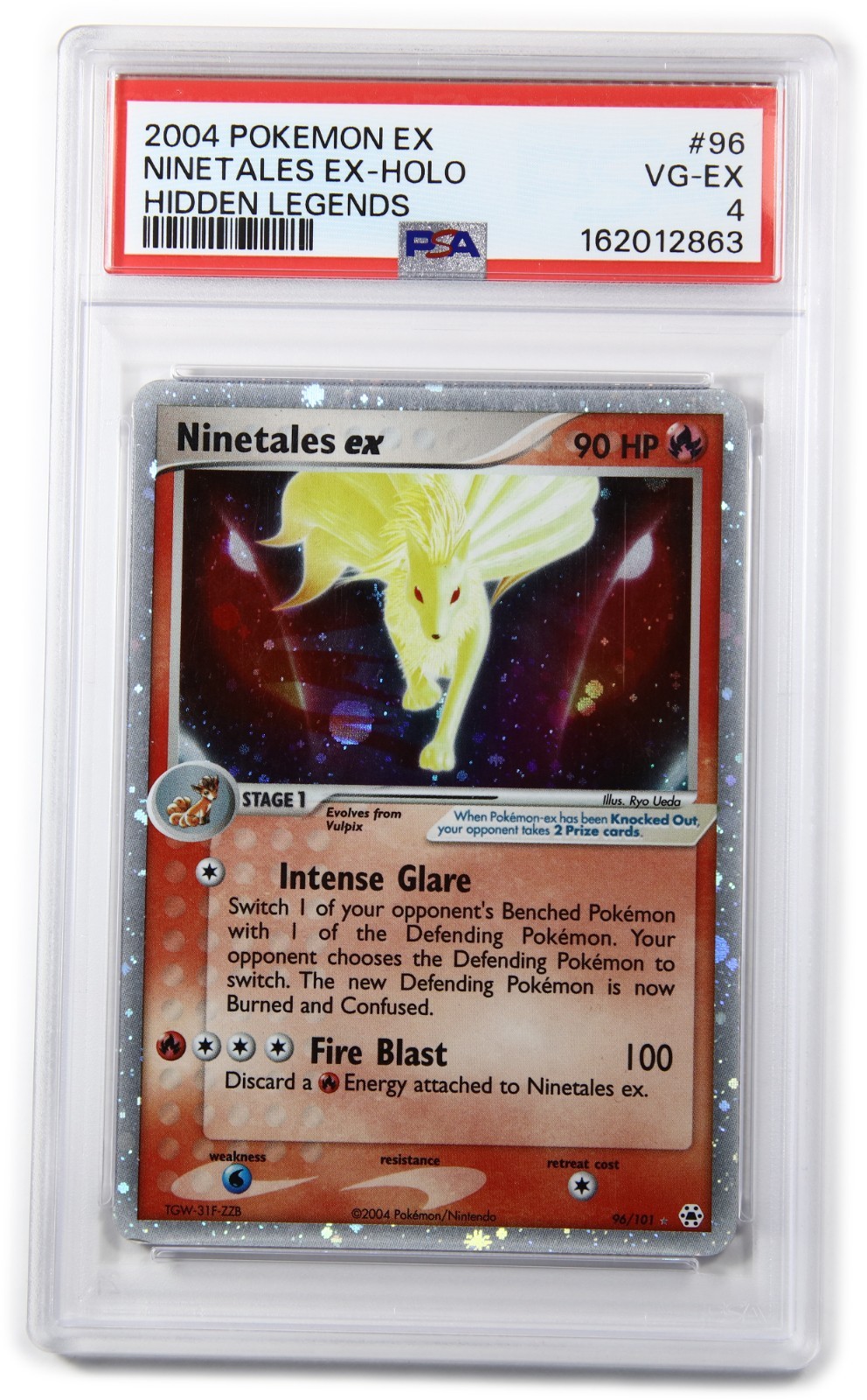 2004 PSA VG EX 4 - Pokemon Hidden Legends 96/101 Ninetales ex Holo Card #62841B