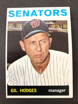 1964 Topps Baseball, #547 Gil Hodges Mgr,  HOF, Senators, High #, EX