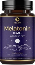 Melatonin 10Mg Fast Dissolve Supplements, Sleep Support Supplement for Adults -
