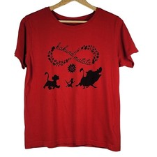Disney Lion King T Shirt Red SZ 15 XL Forever Simba Pumbaa Timon Hakuna Matata