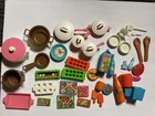 Vtg 1970s Barbie Dream House Kitchen Accessories Lot Food Bottles Ice Cube Trays