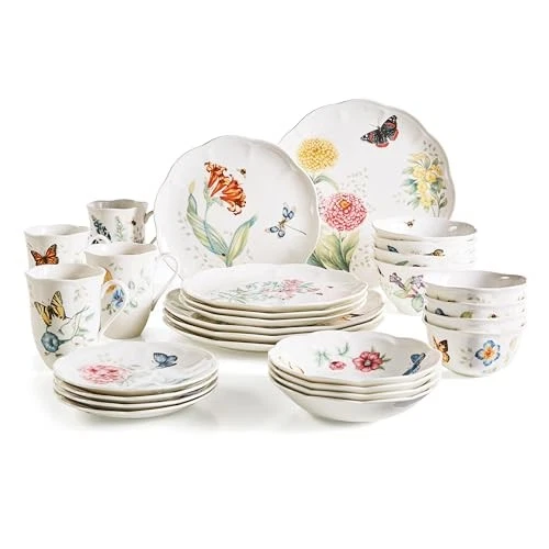 Lenox 28 Piece Butterfly Meadow Classic Dinnerware Set - Image 2 of 4
