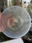 Set Of 4 Vintage 1940s Anchor Hocking White Opalescent Moonstone 8.5 Inch Plates