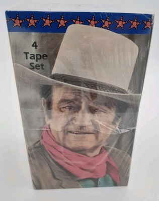 John Wayne Duke 4 VHS Set Lawless Range Blue Steel Rainbiw Valley Sealed