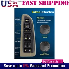 15883320 Driver Side Master Power Window Switch with Panel Assembly For Chevy