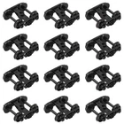 12pcs HO Scale 1:87 Roller Bearing Truck Bogies 4-Springs 33" Plastic Wheel