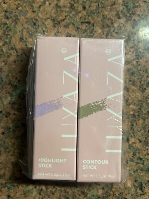 LUXAZA 2 PCS Cream Contour Highlighter stick Face Make Up Kit. Brand New. 