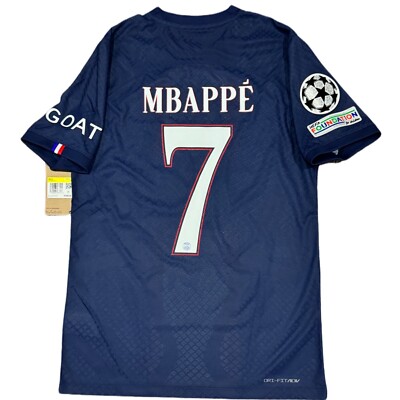 NIKE PSG ムバッペ #7 2022/23 PSG Authentic Home UCL Jersey #7 Mbappe Small Nike Player