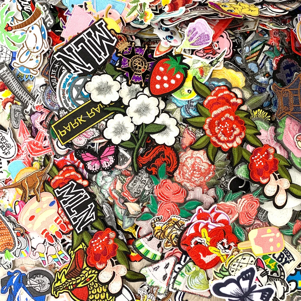 100PCS Lot Letter Random Animal Embroidered Patches Iron on Mixed Clothes Badge - Image 2 of 4