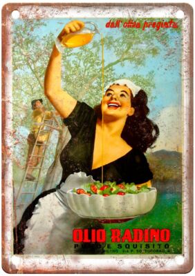 BOCCASILE, Gino Olio Radino, Puro e Squisito Liquor Poster Retro Look Sign E570