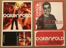 PAUL OAKENFOLD Rare 2002 DOUBLE SIDED PROMO POSTER FLAT for Bunkka CD 12x18 MINT