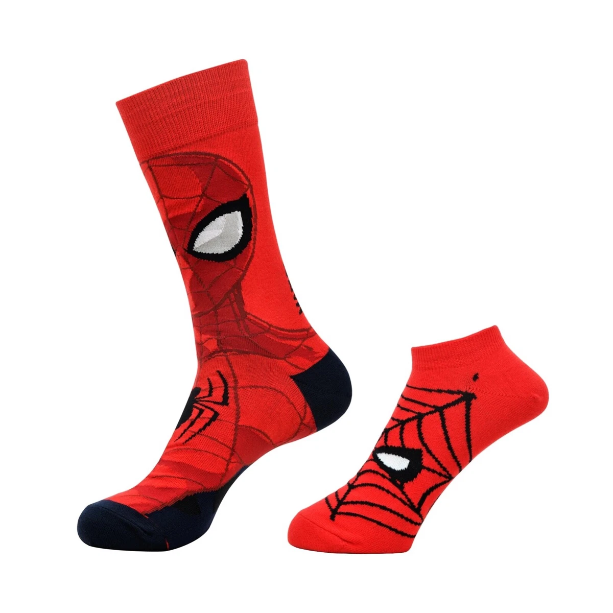 Chaussettes Marvel Spiderman pour hommes chaussettes cheville quipage 2 paires