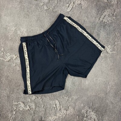Calvin Klein Shorts Big Logo Blue Swimwear Style Size XL