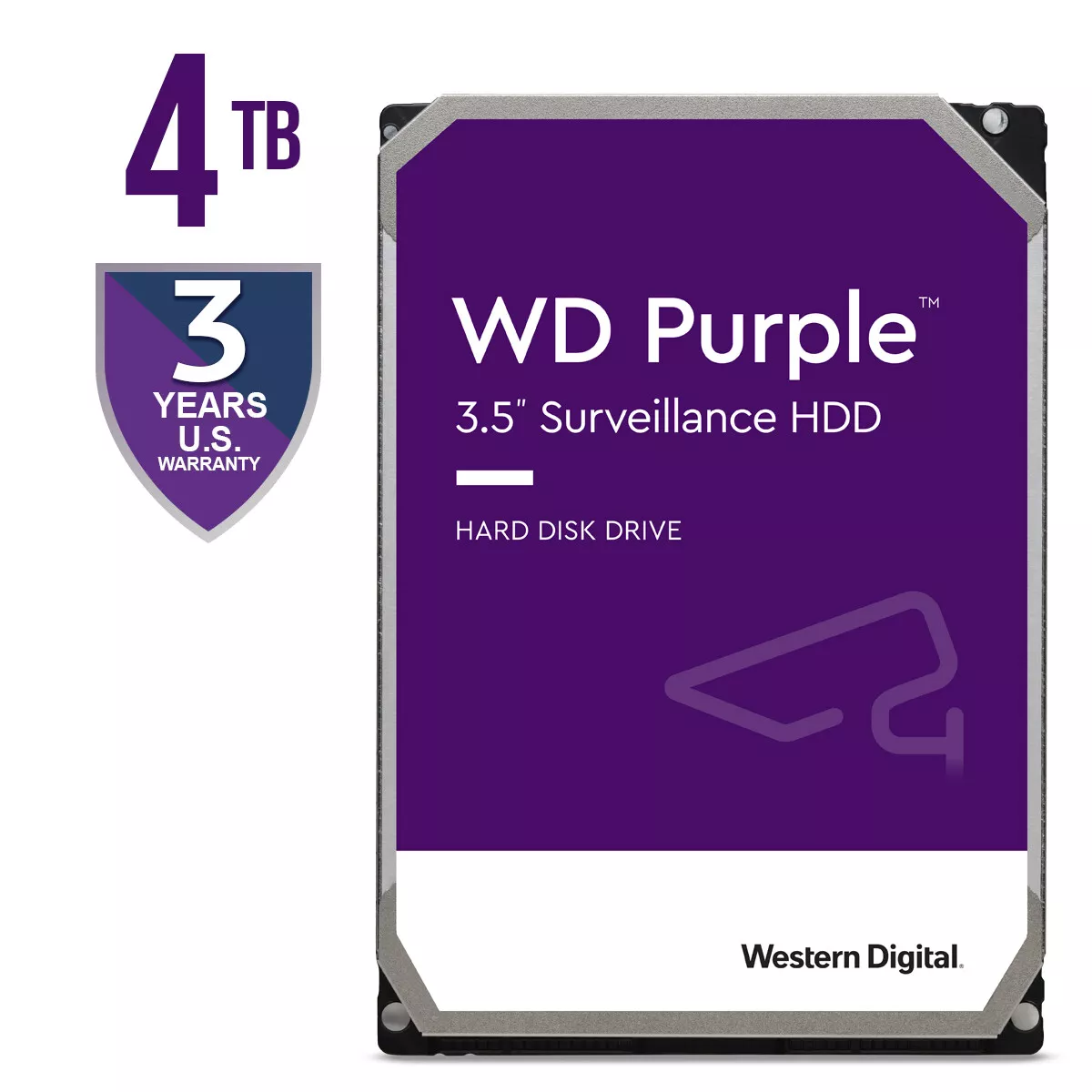 Disque dur interne 3.5 Western Digital Purple 4 To pour surveillance