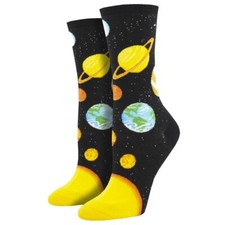 Socksmith Women's Crew Socks Planets Plutonic Relationship Novelty Footwear