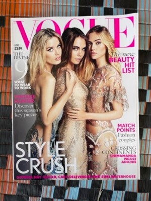VOGUE MAGAZINE UK April 2015 Georgia May Jagger Cara Delevingne Suki Waterhouse