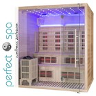 Kombi Infrarotsauna Hawaii perfect-spa Wärmekabine Sauna Hemlockholz Neu