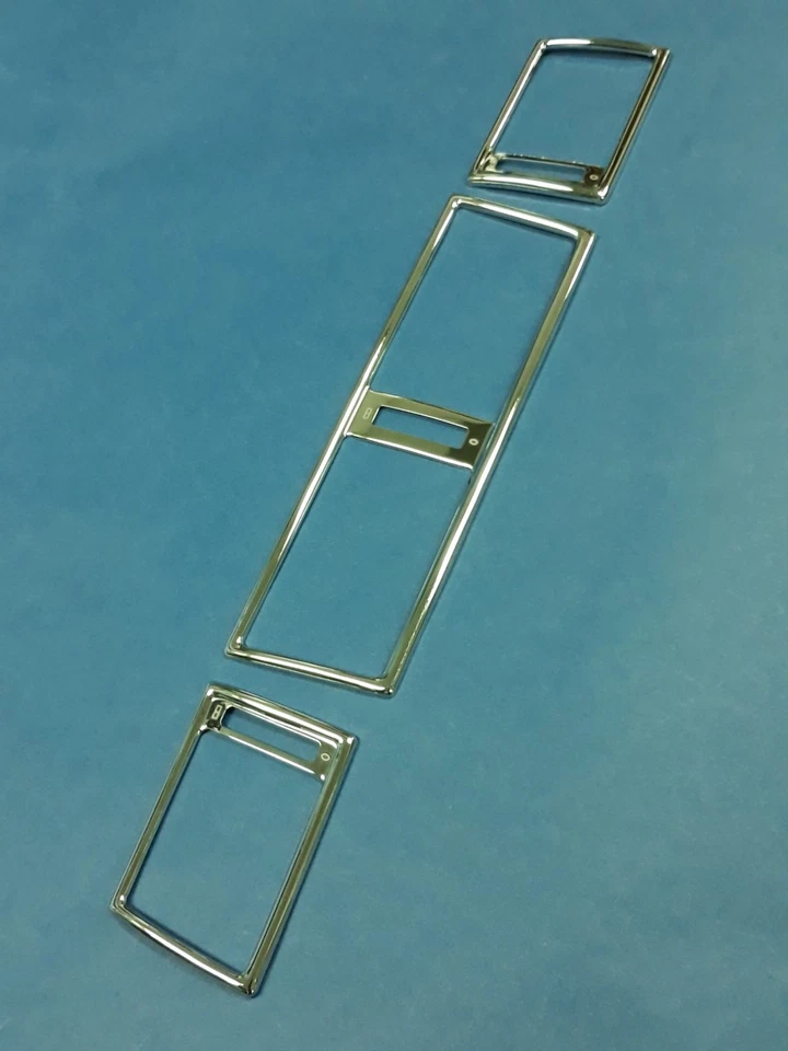 3 MARCOS DE VENTILACIÓN DE AIRE DE ACERO INOXIDABLE CROMADO PARA MERCEDES BENZ W202 CLASE C 1993-2000 Foto 4 de 4