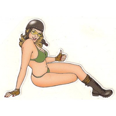 Pin up right Rangos right vinyl sticker laminated