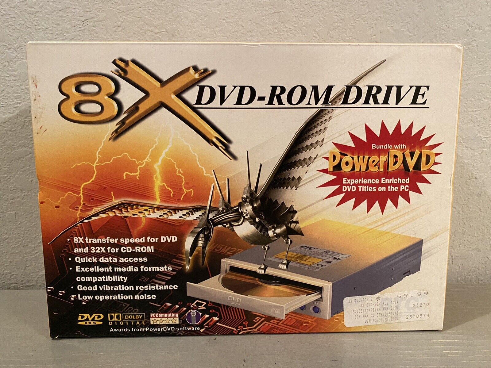 BTC 8X DVD-ROM Drive, NEW!