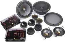 SONY ES XS-163ES 6.5" 3-way Component Speakers 6-1/2" + 3.5" + 1" Tweeter HI REZ