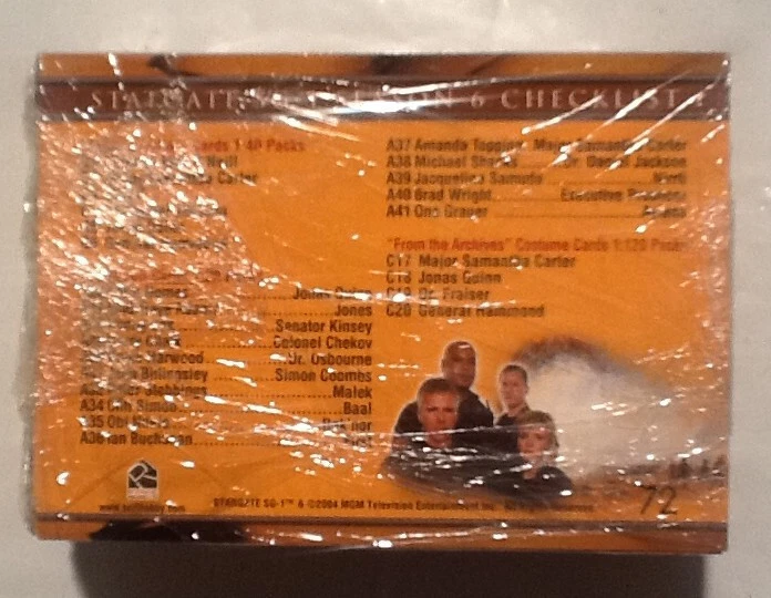 Stargate SG1 Season 6 Trading Card Set  Hand Collected - Image 2 of 2