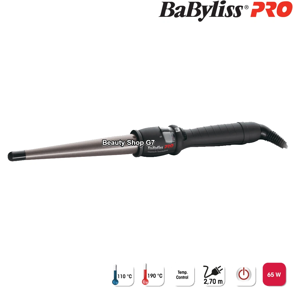 Cone shaped curling irons Babyliss Titanium Tourmaline