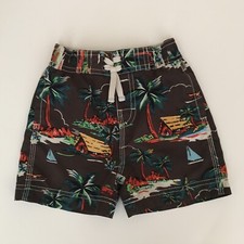 Swim Trunks Boys 12M Tropical Island Mesh Liner Beach Swim Short Place Mfg Co