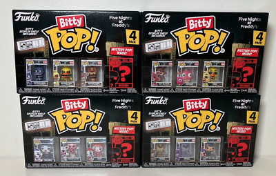FNAF Five Nights at Freddy's Funko Bitty Pop Foxy Chica Bonnie Full Set Sealed