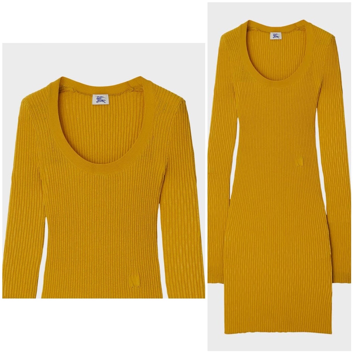 ワンピース Burberry Mustard stretch wool blend dress (8077050 B7307) Burberry Mustard Stretch Wool Blend Dress – LOZURI®