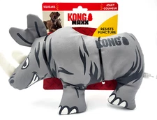KONG Maxx Rhino Large Durable Squeaky Puncture Resistant Fetch Play Dog Toy 12x9