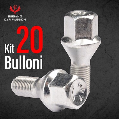 Kit 20 Bulloni Ruota Neri Per Jeep Renegade E Compass - M12x1.25, Esagono 17, Lunghezza 22 Mm | Prodotto In Italia Da Farad - Foto 7