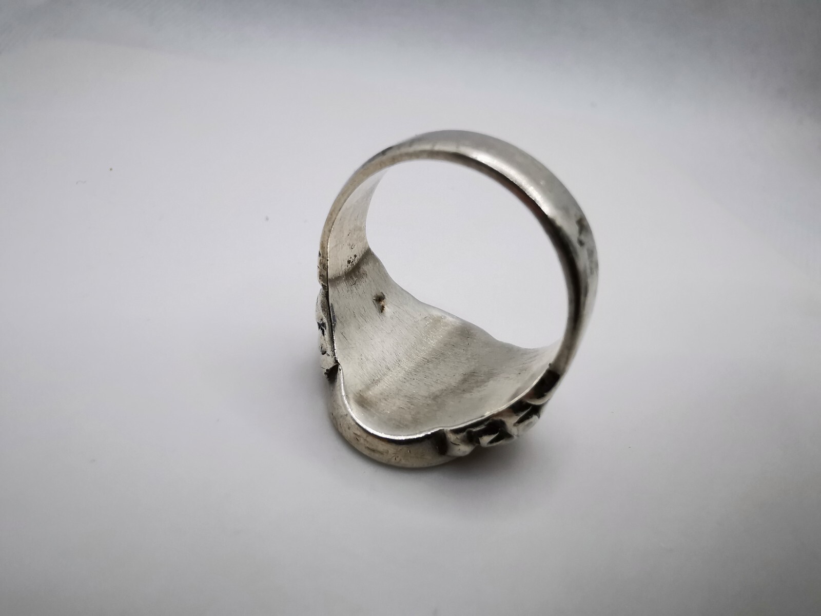 Initial Signet Ring Silver Antique Monogram "Lf" … - image 8