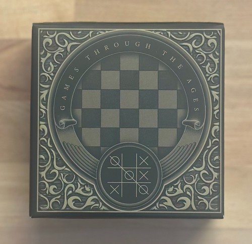 2022 Tuvalu $2 Games Through The Ages Tic Tac Toe 2oz Silver Antiqued Coin