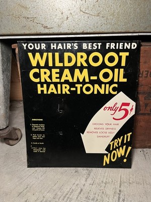 Vintage Wildroot Barber Shop Sign