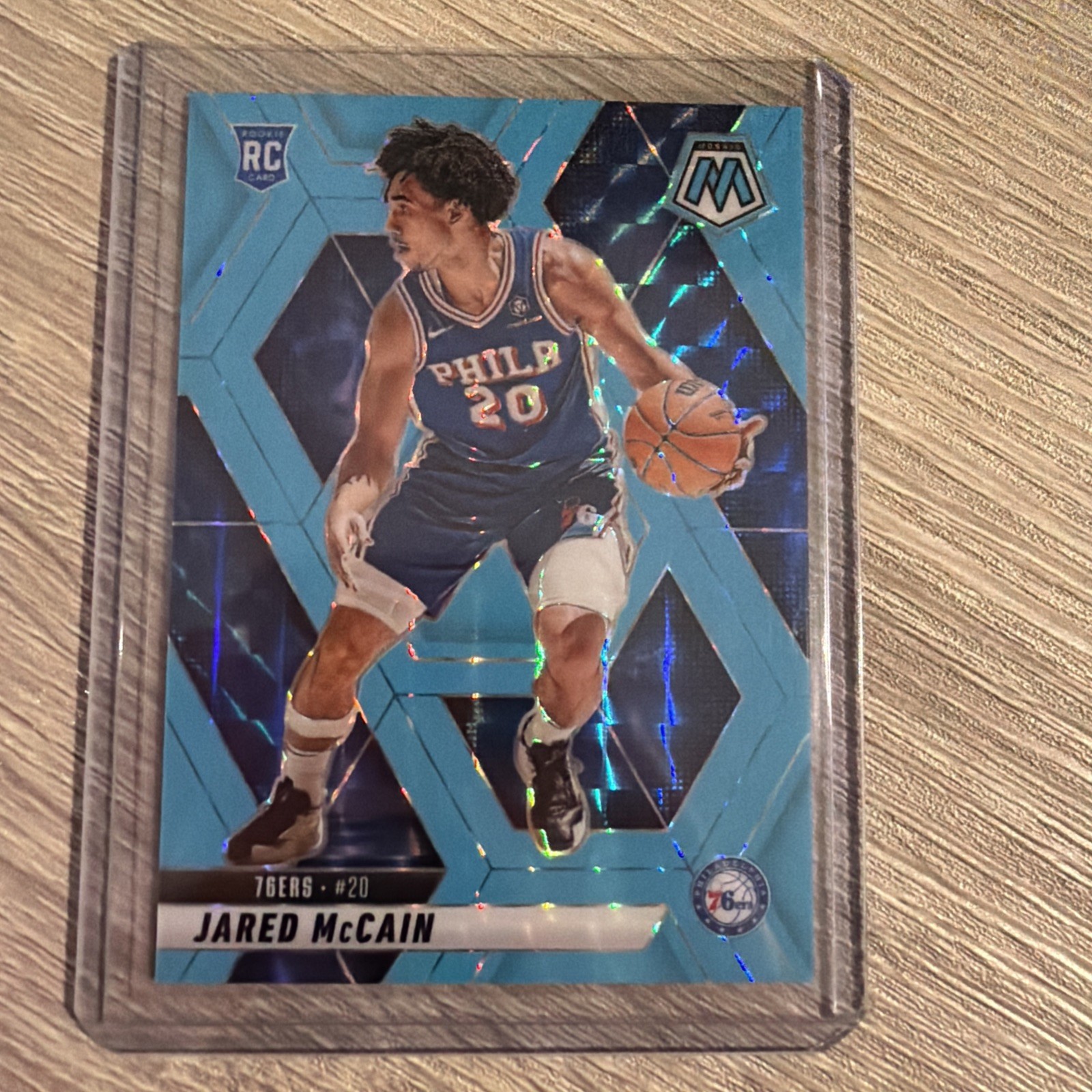 2024-25 Panini Mosaic RC Jared McCain #228 Fluorescent Blue #47/75 🏀