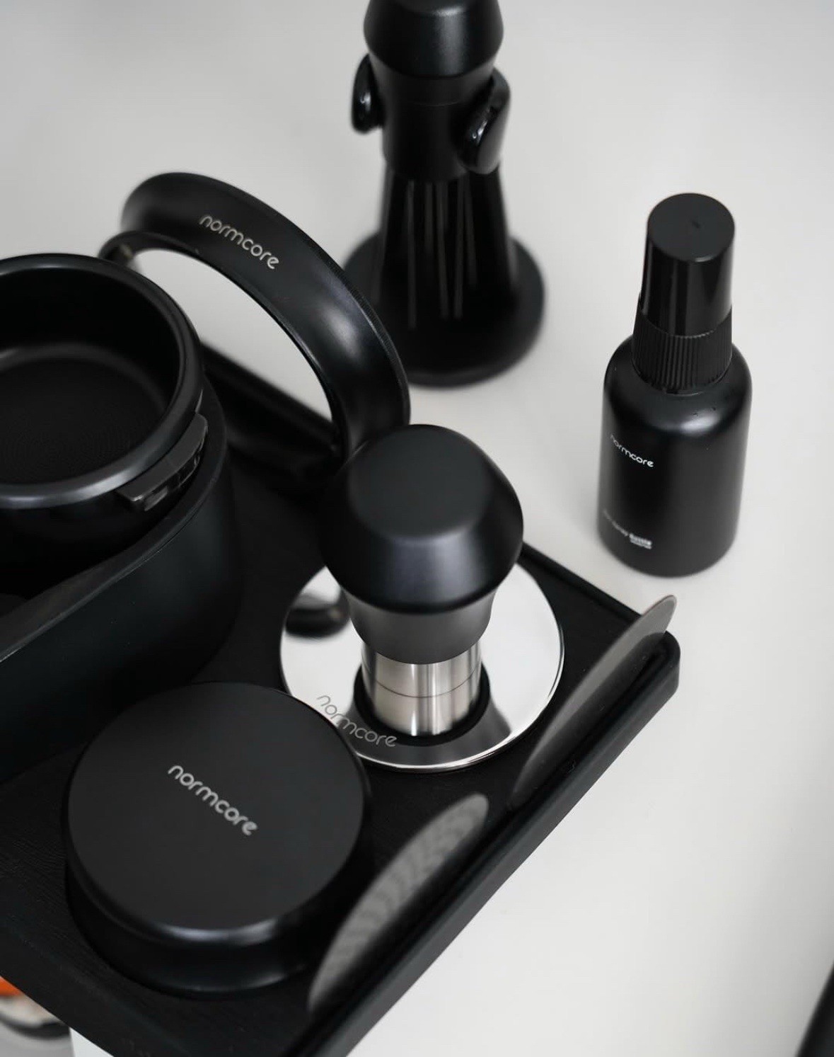 Normcore 53.3mm Espresso Coffee Tamper V4.1 Spring Loaded Tamper Black