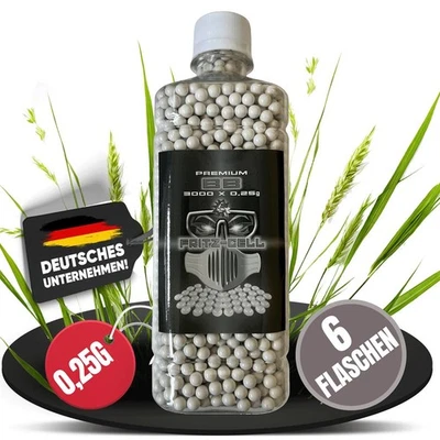 WEILAX 6 x 3000 Airsoft Softair Premium BBs 6mm Fritz-Cell 0,25g in Flasche
