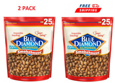Blue Diamond Almonds Gluten Free Smokehouse Flavored Snack Nuts, 25 Oz 2 Pack 