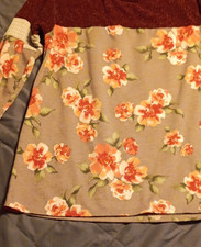 Haptics by Holly Harper Floral Colorblock Knit Long Sleeve Top Size S