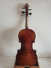 Top Grade 4/4 violin 1pc solid flamed maple back spruce top hand carved K3137