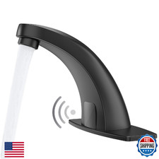 Greenspring Touchless Bathroom Sink Faucet, Motion Sensor, AC/DC, Black