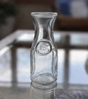 Vintage Clear Glass Milk Bottle Carafe Small Vase 8 oz