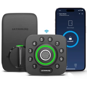 ULTRALOQ U-Bolt Pro WiFi Bluetooth intelligent + Intégré + Capteur de porte, noir