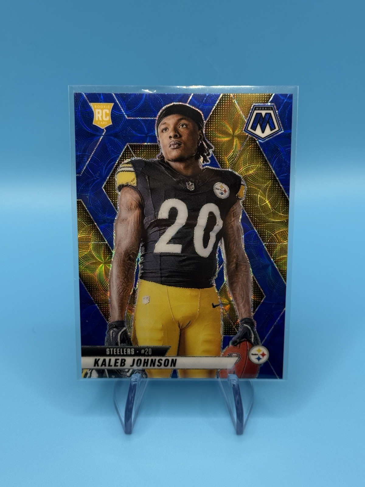 2025 Panini Mosaic #289 Kaleb Johnson Blue Scope Variation