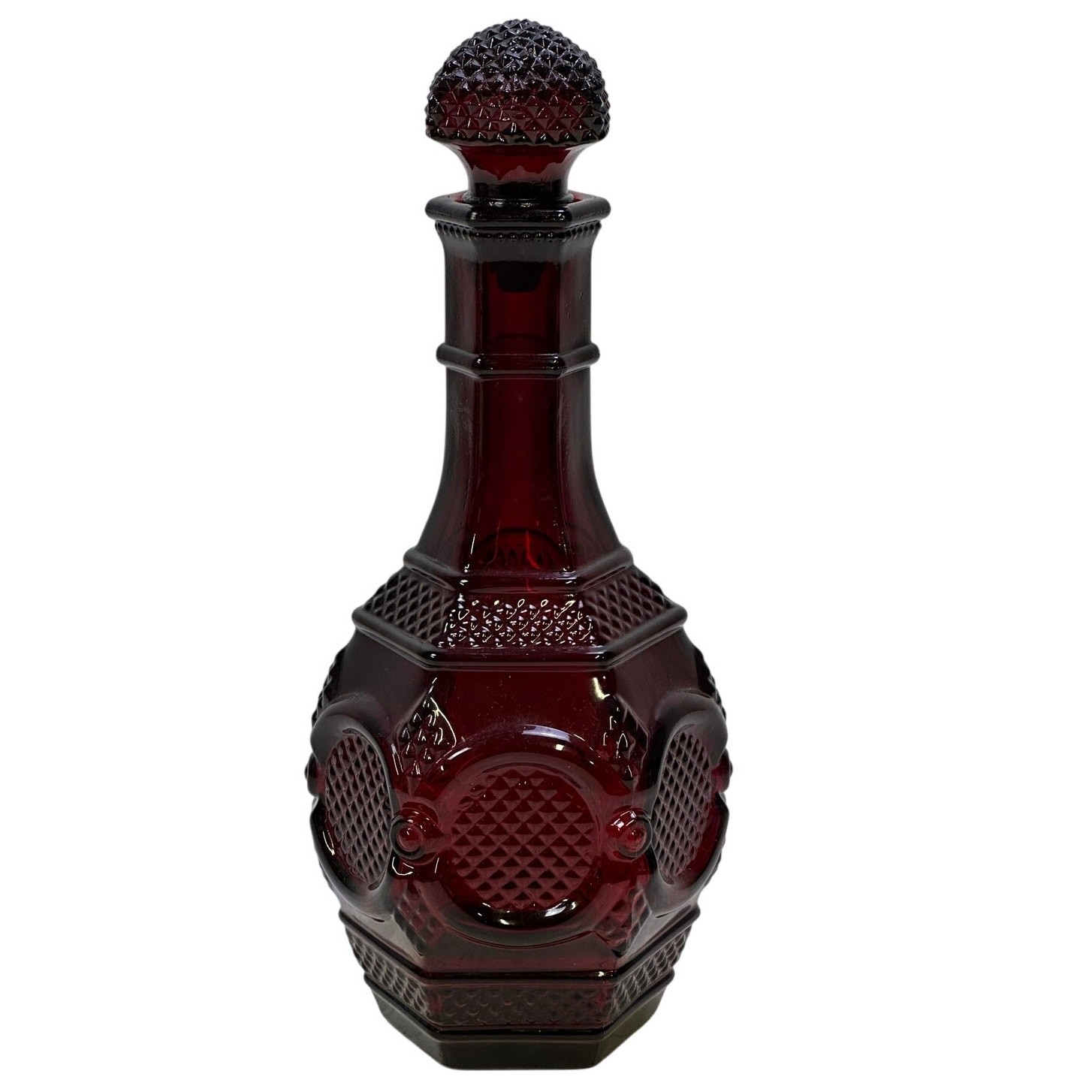 Avon Cape Cod Ruby Red 9-3/4" Wine Decanter with Stopper