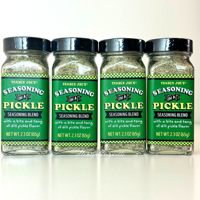 4 X Trader Joe's Seasoning In A Pickle Seasoning Blend 2.3 oz Each Bottle