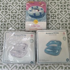3 Pool Floats Target Inflatable Glitter Colored Chairs And Donut New In Package